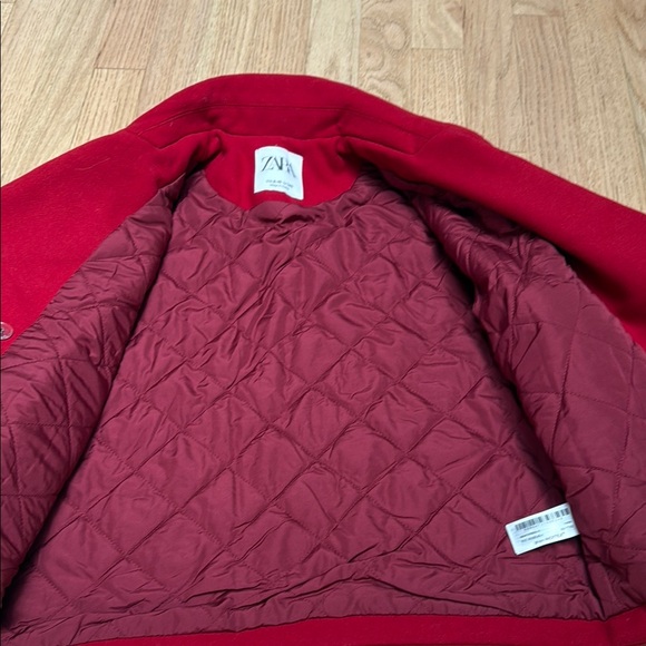 Zara Girls Peacoat Red Wool NWT - Picture 6 of 6